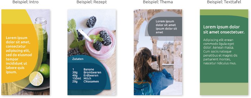 Social Media - Instagram Stories Beispiele