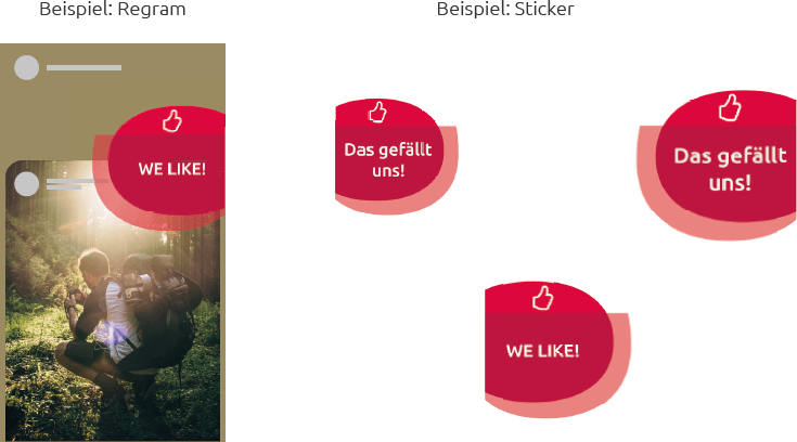 Social Media - Instagram Stories und Regrams Beispiele